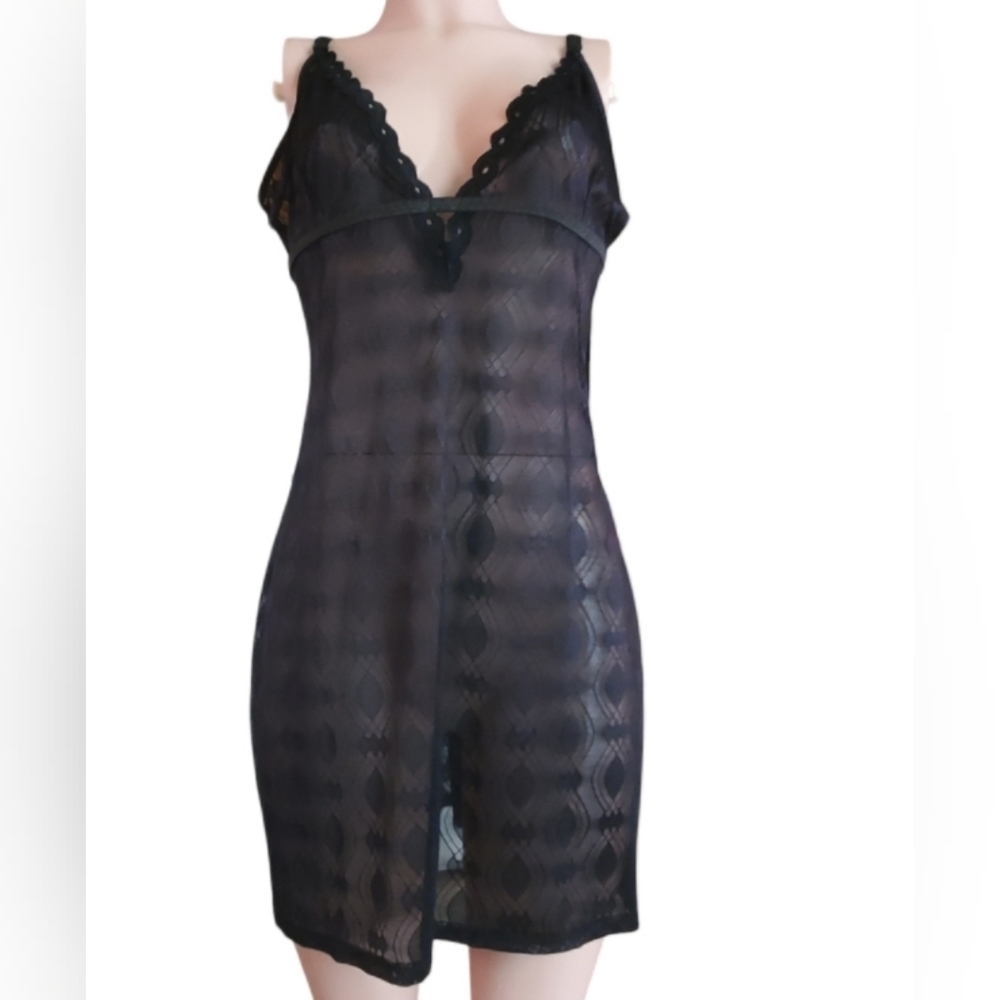 Black lingerie dress
